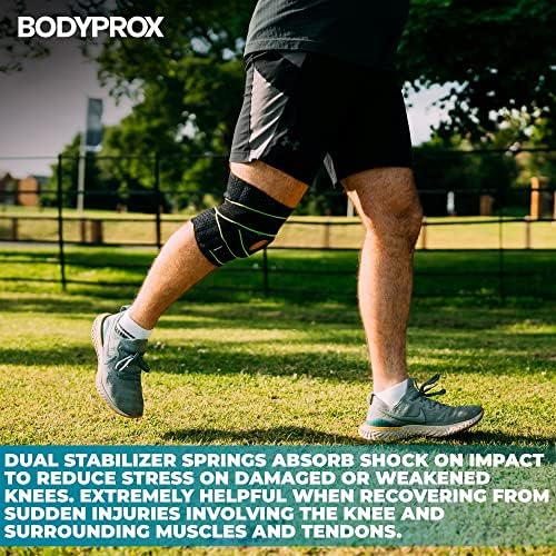 Bodyprox Knee Brace with Side Stabilizers & Patella Gel Pad Support | Knee brace for women, knee brace for men; helps support knee pain and steady daily movement.