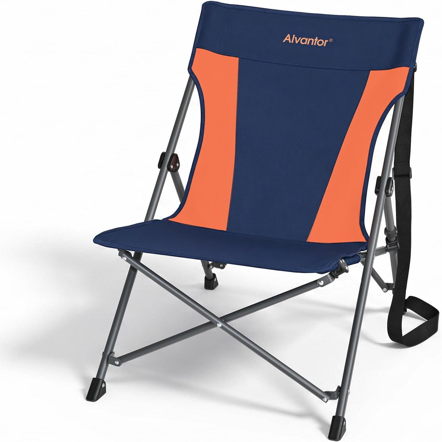 Alvantor® Camping Chair, Full Mesh Folding Beach Chair Breathable High Back Portable Lawn Chair for Outdoor, Armrest, Cup Holder, Easy Use Seat for Travel, Fishing, Pinic, Sports Event, 24"x31"x38"