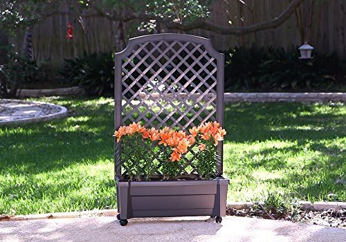 Exaco 1.416Green Calypso Trellis, Green planters