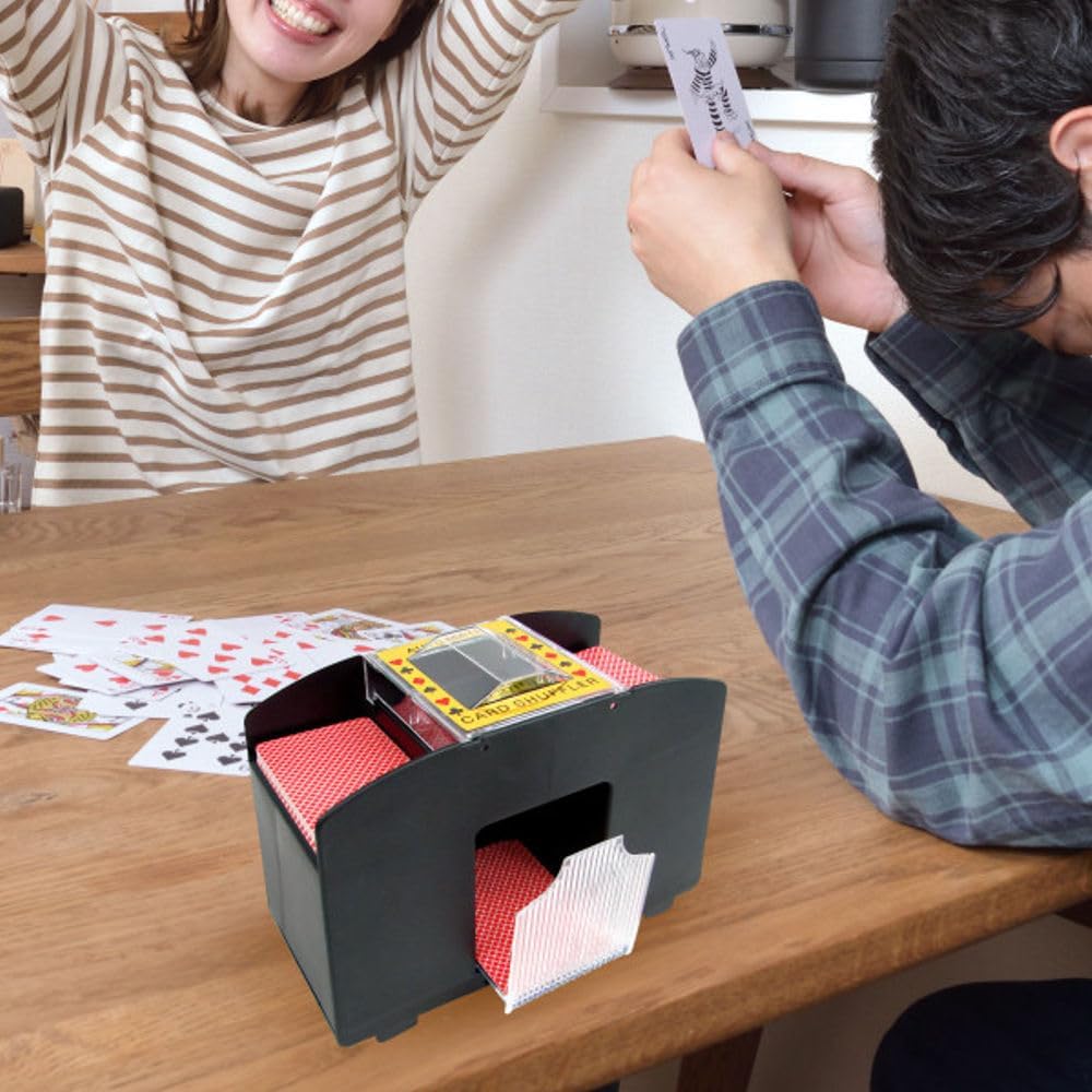 Automatic Card Shuffler – Battery-Operated 4-Deck Playing Card Dispenser – For Game Night and Casino Game Accessories by Trademark Poker