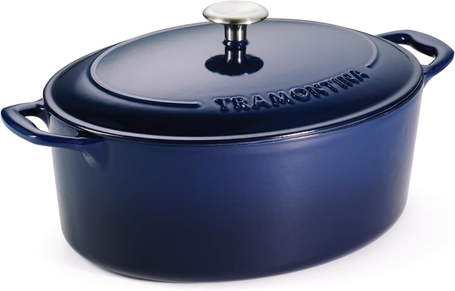 Tramontina Bestow Enameled Cast Iron 4-Qt Braiser Pan with Lid, Blue | Oven-to-Table Casserole Dish, Great for Shallow Braises & Simmers