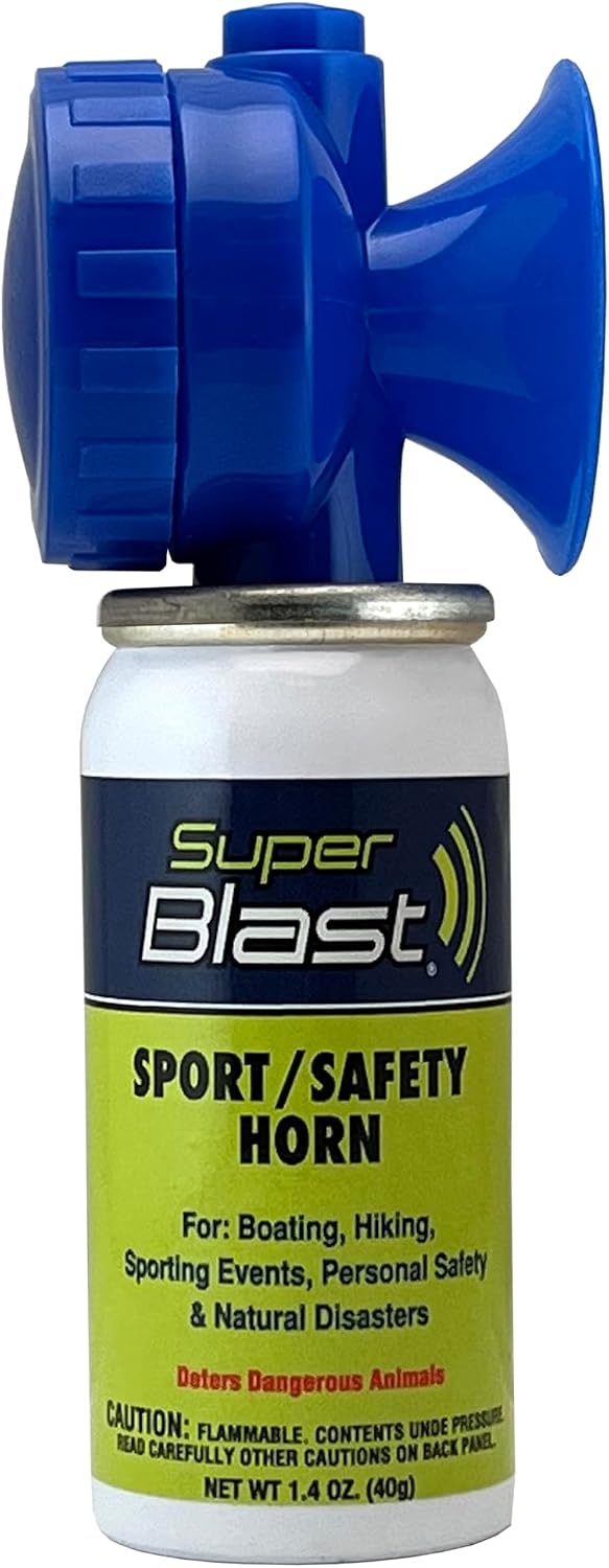 Personal Safety Horn Alarm - Blue, Voice Control, 120dB, 30 ft Range