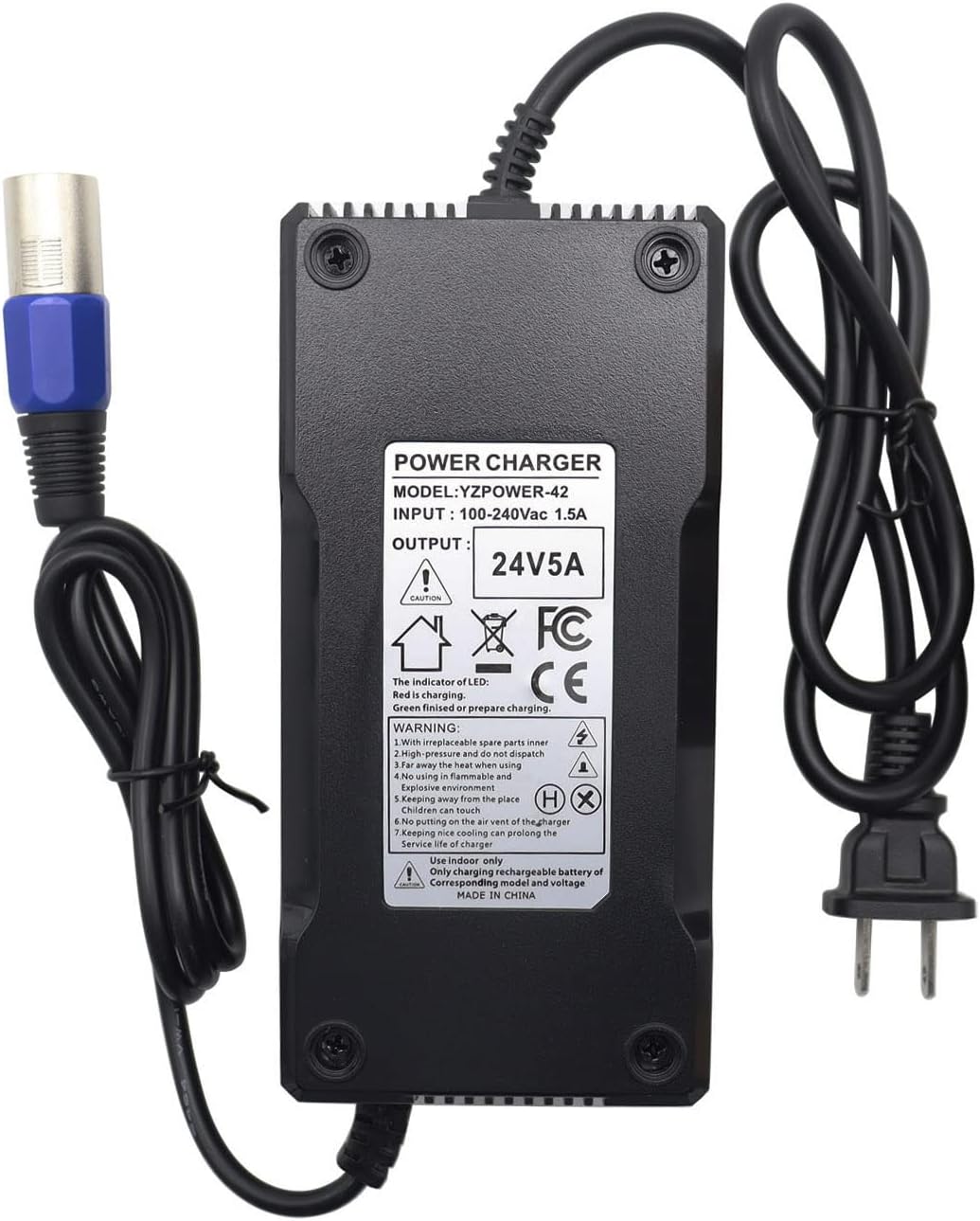24V 5A Battery Charger for EA1065, S150 180 X-CEL, Jazzy 1107 614HD Smart Automatic
