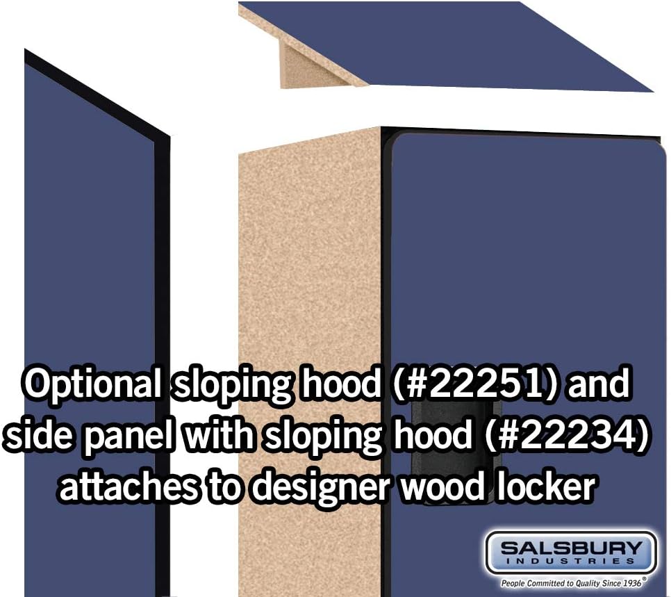 Salsbury Industries 2-Tier S-Style Extra Wide Designer Wood Locker with One Wide Storage Unit, 6-Feet High by 18-Inch Deep, Mahogany