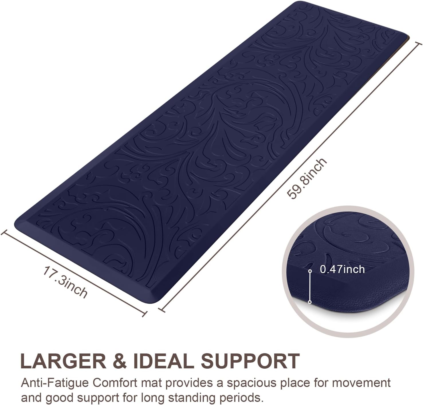 Kitchen Mat Cushioned Anti-Fatigue Comfort Standing Mat Rug for Home,Office