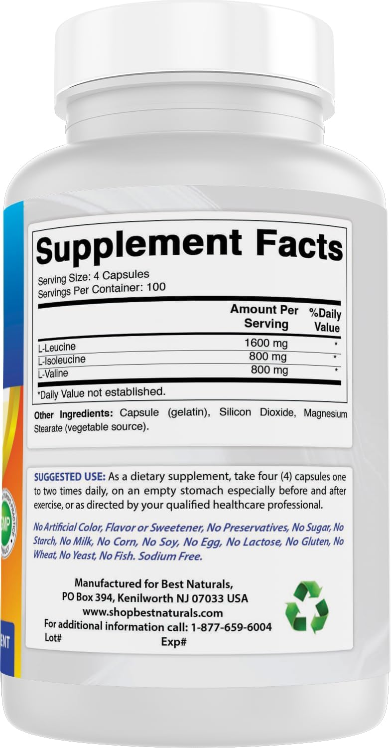 Best Naturals BCAA Branch Chain Amino Acid, 3200mg per Serving