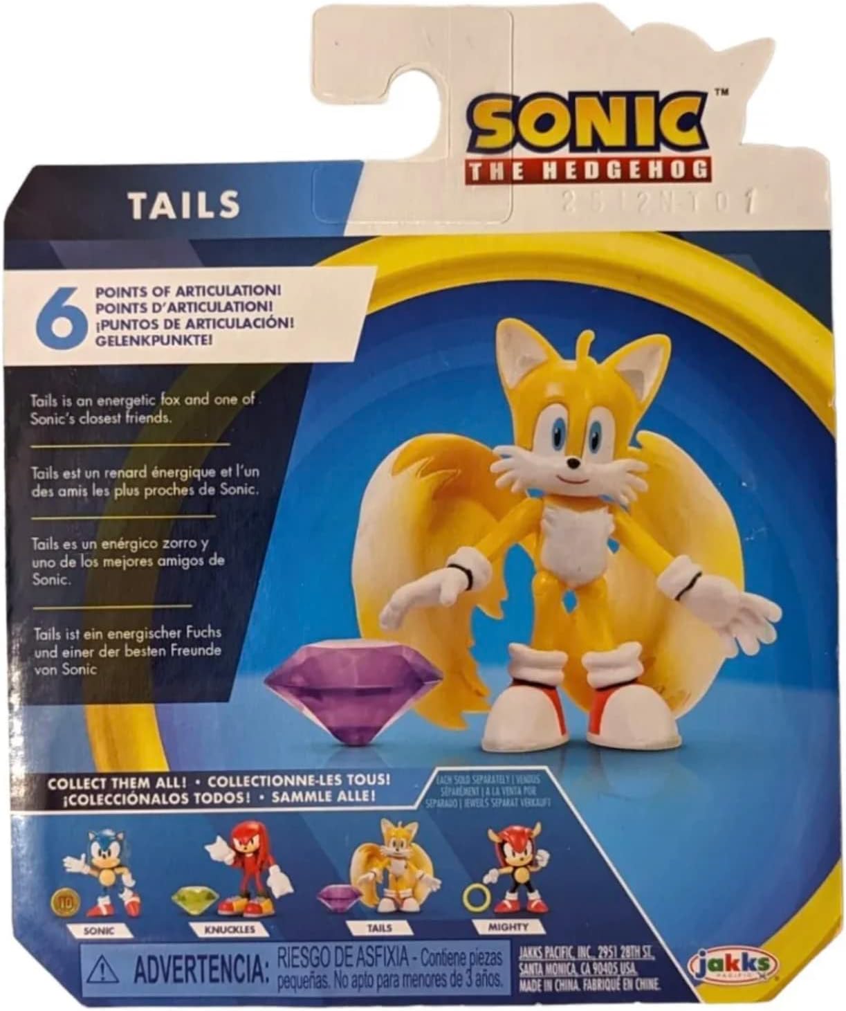 Sonic The Hedgehog 2.5 Inch Action Figure - Tails with Emerald