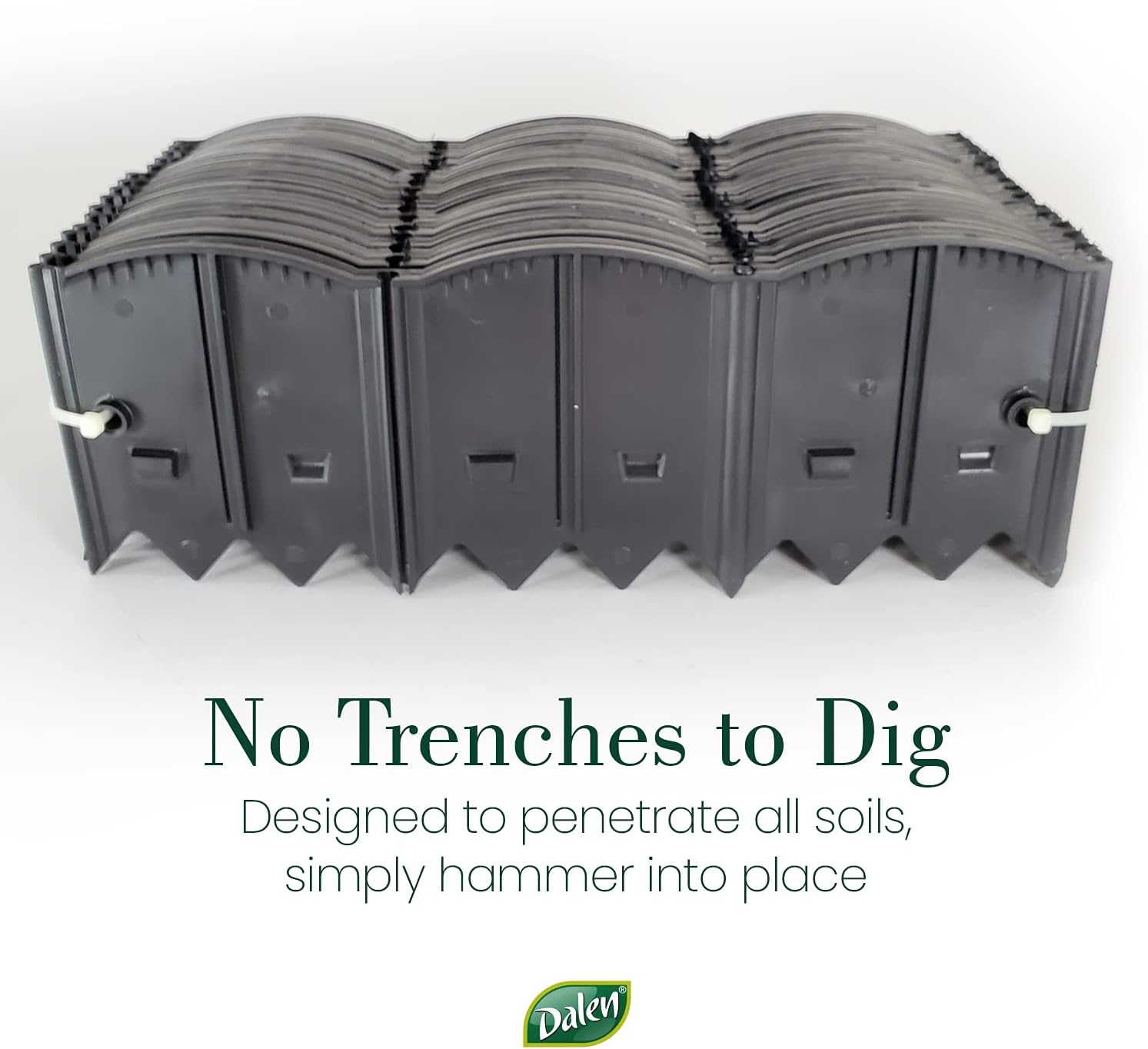 Dalen HammerEdge Pound in Edging - 16 Durable Interlocking Pieces -18 feet of Coverage - Made in USA - Easy to Install - 1 Pack | 16 Durable