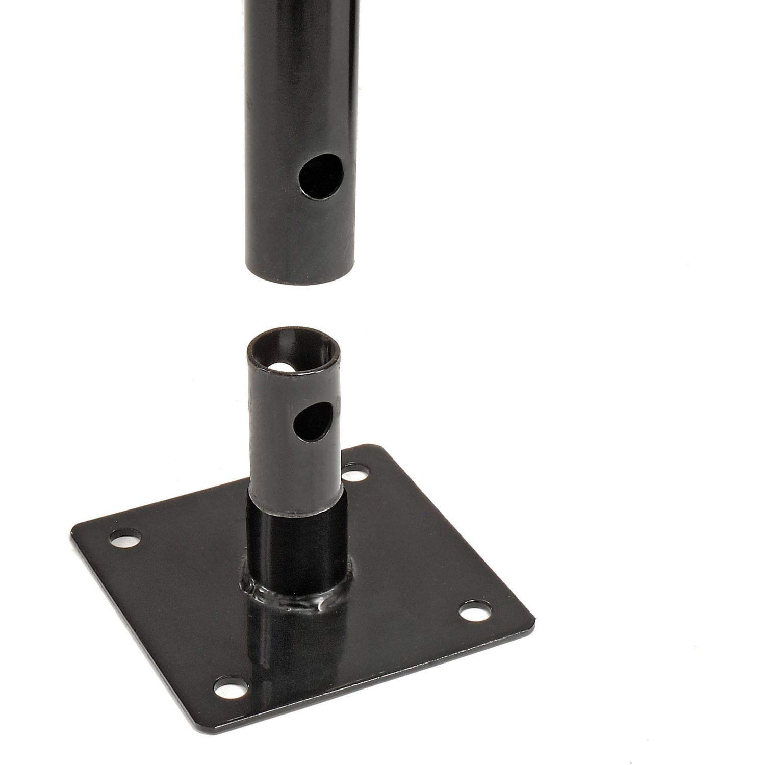 Global Industrial 41"L Wave Bike Rack, Black, Flange Mount, 5-Bike Capacity | Black Powder Coated Steel, Commercial Bike Rack for Stores