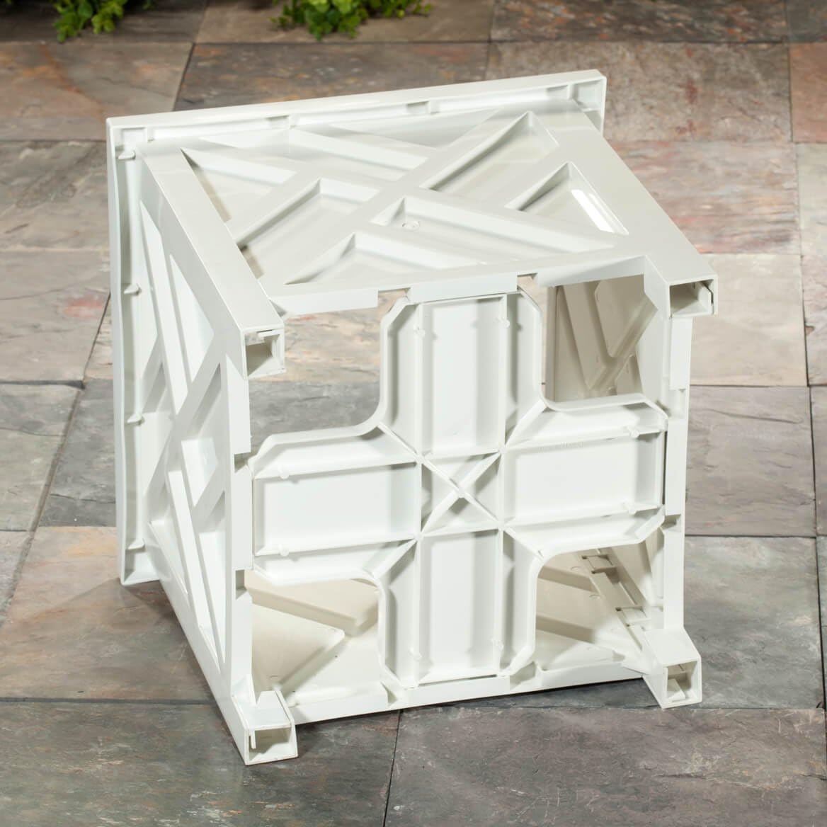 Miles Kimball Chippendale Planter Box, White - Plant Holder for Garden, | Patio and Lawn - 14 - -sq. x 13 - H Overall