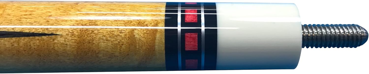 Meucci SB3-R Handcrafted Billiards Pool Cue Stick w/PRO Shaft - Red + Hard CASE