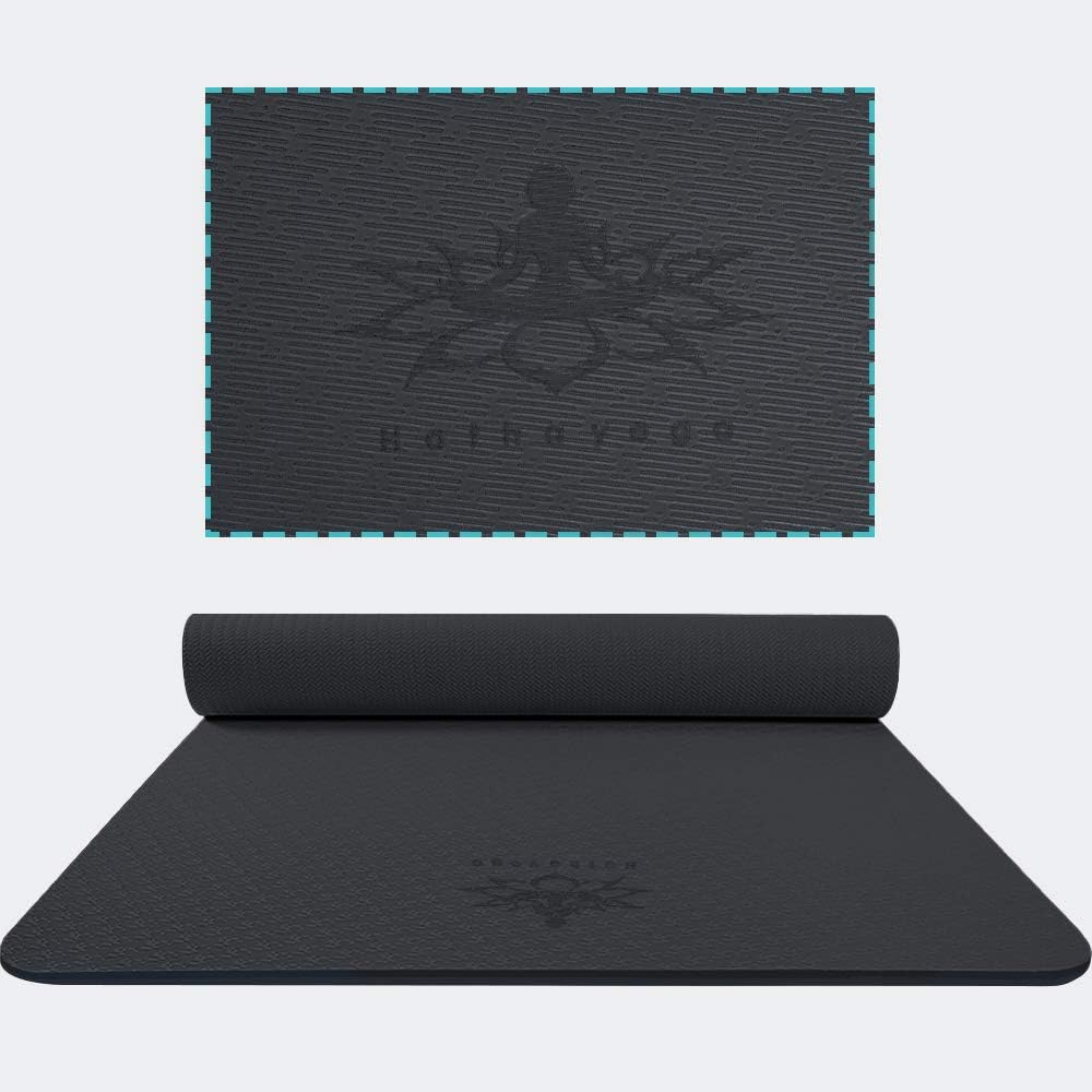 Hatha Yoga Extra Thick TPE Yoga Mat - 72"x 32" Thickness 1/2 Inch -Eco Friendly- With High Density Anti-Tear Exercise Mats For Home Gym Travel &