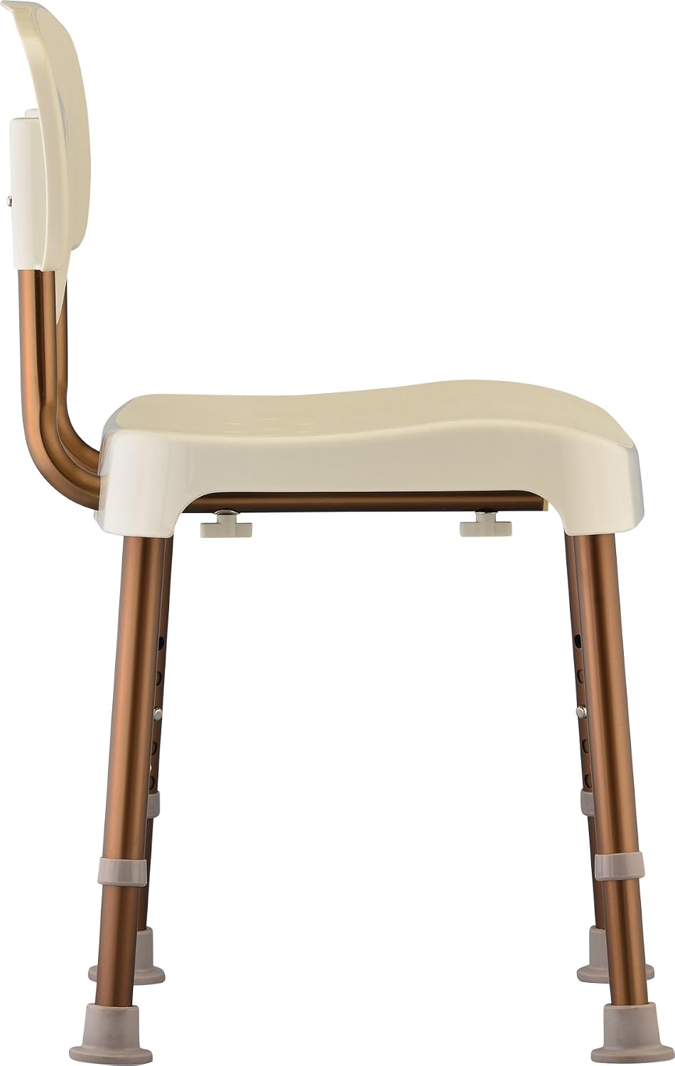 NOVA Medical Products Bariatric Shower and Bath Chair with Back, Heavy Duty 500 lb. Weight Capacity, White, 1 Count (Pack of 1)