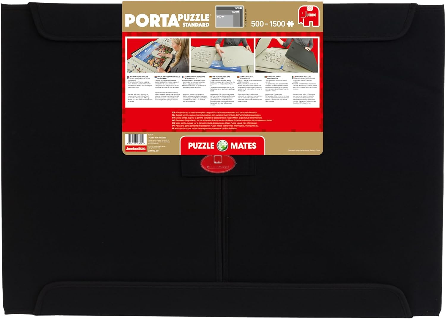 Jumbo, Puzzle Mates, Portapuzzle - Standard 1,500 Piece Jigsaw Storage Board Case, Jigsaw Puzzle Accessories, Puzzle Storage