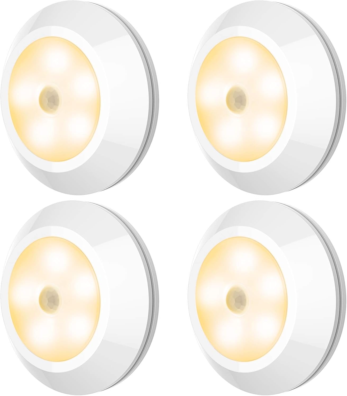 HONWELL Motion Sensor Light, Wireless Battery Powered Warm White Motion Sensor Lights, Stick Closet Lights, Safe LED Stair Lights