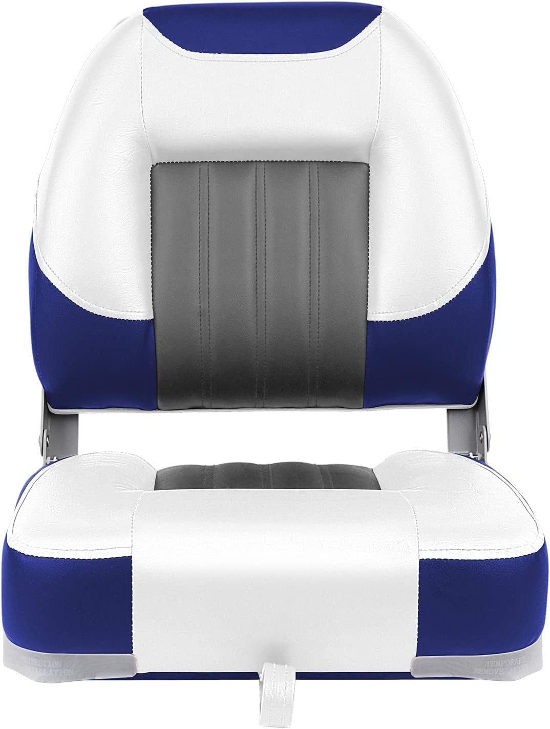 XGEAR Fold-Down Boat Seat, Low Back Fishing Boat Chair