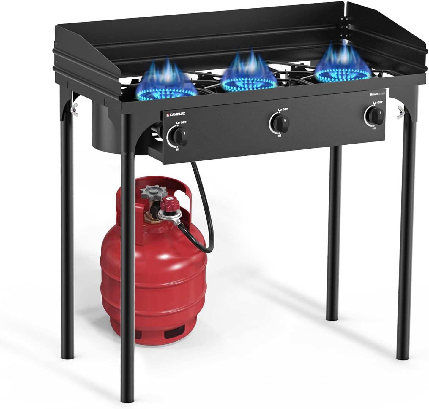 Camplux Camping Stove 2 Burners, Propane Burner 260,000 BTU, Heavy Duty Gas Stoves for Outdoor Cooking