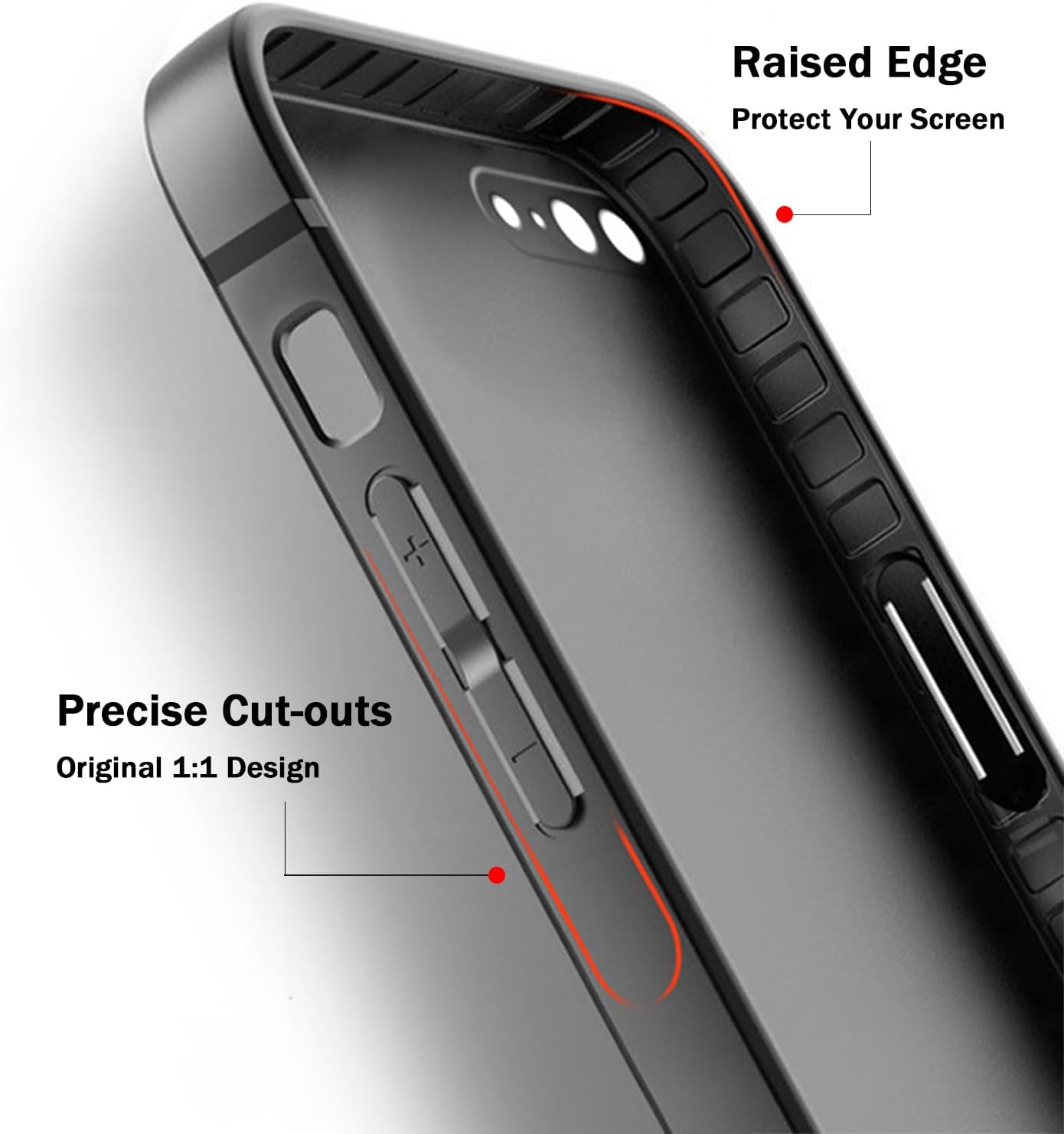 TENOC Phone Case Compatible with iPhone SE (2nd 2020 and 3rd 2022 Generation) & iPhone 7 & iPhone 8, Clear Case Shockproof Protective Bumper Slim Cover for 4.7 Inch