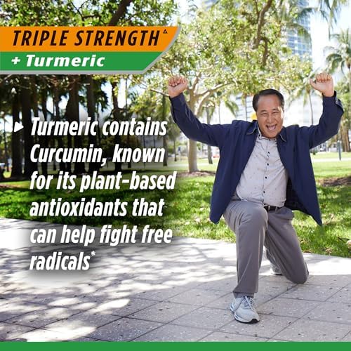 Osteo Bi-Flex Triple Strength Glucosamine Supplement with Turmeric Extract | Improve Joint Function, Antioxidant Power, 80 Coated Tablets
