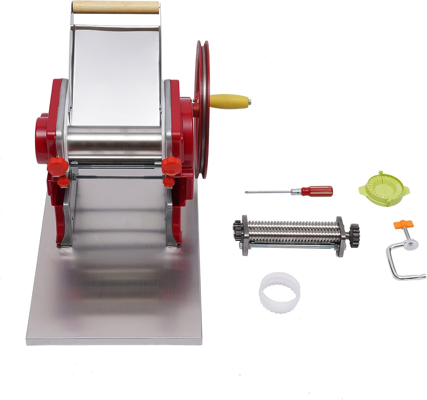 Noodle Machine, TBVECHI Iron Body Multi-functional Manual Noodle Pasta Dumpling Skin Maker Machine Stainless Steel Dough Stick Kitchen Home