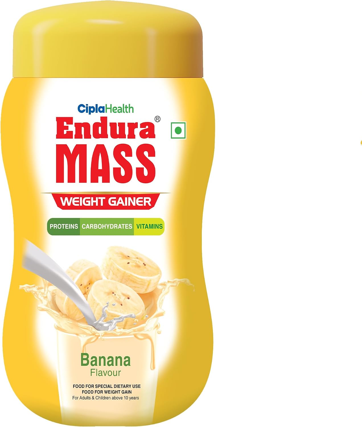 Endura Mass Weight Gainer Powder 500g Banana Flavour | Unique blend of 3 Sources of Protein, Carbs