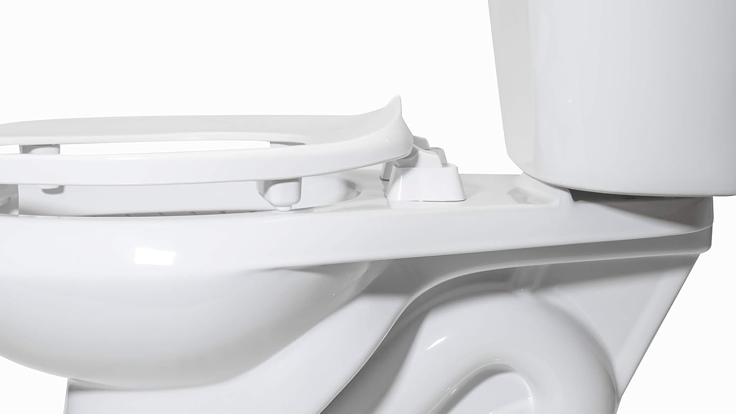 Centoco 3 inch Raised Toilet Seat for Seniors, Elongated, Open Front, White | Plastic, No Cover, 3L1500STSCC-001, Made in the USA