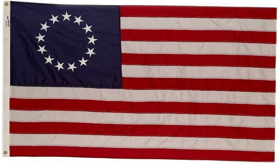 Annin Flagmakers Betsy Ross American Flag - 60 x 36 Inch (Model 315335) | All-Weather Nylon SolarGuard Nyl-Glo, 100% MADE in USA