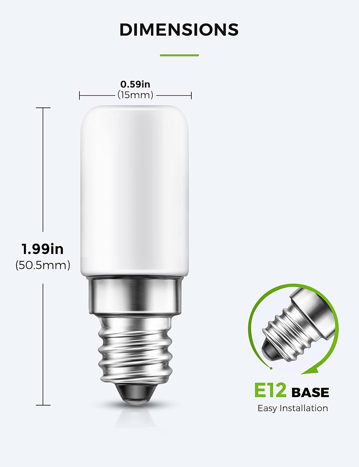 L LOHAS LED C7 S6 Night Light Bulb, Mini LED Bulb Candelabra E12 Base | 15 Watt Light Bulbs Equivalent(1.5W), Soft/Warm White 3000K LED, Small Light for Bedroom Salt Lamp(6 Pack)