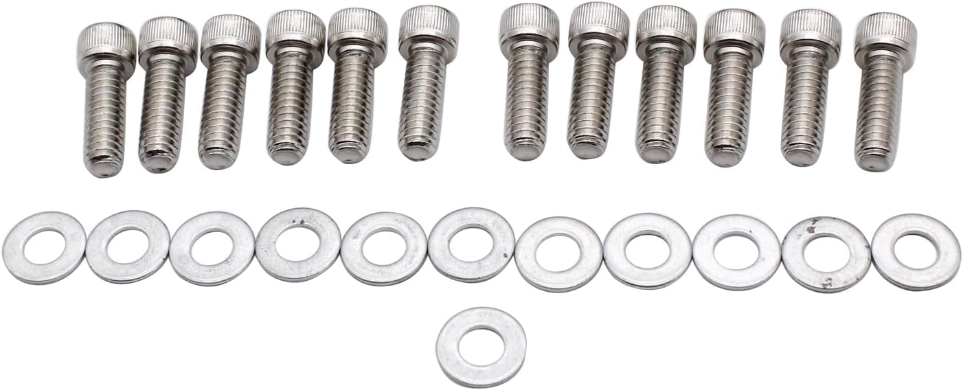 1 Set SHLPDFM Polished Aluminum Silver Tall Valve Covers 1 Hole with Grommets Fits for SBF 289 302 351W V8 Engines