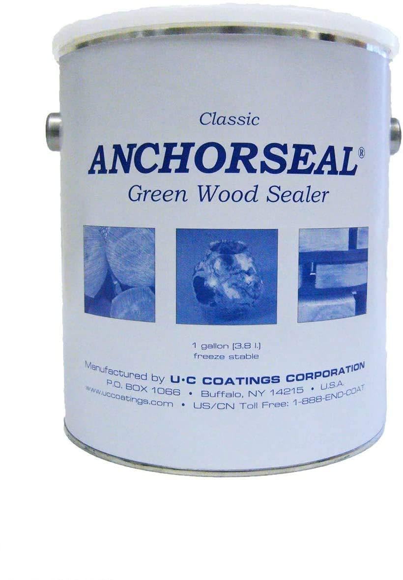 ANCHORSEAL Classic Log and Lumber End Sealer, Prevents Checking, 1 Quart | Water Based Wax Emulsion, Prevents up to 90% of Checking, Drying Splits Prevention, Hardwood & Softwood Compatible