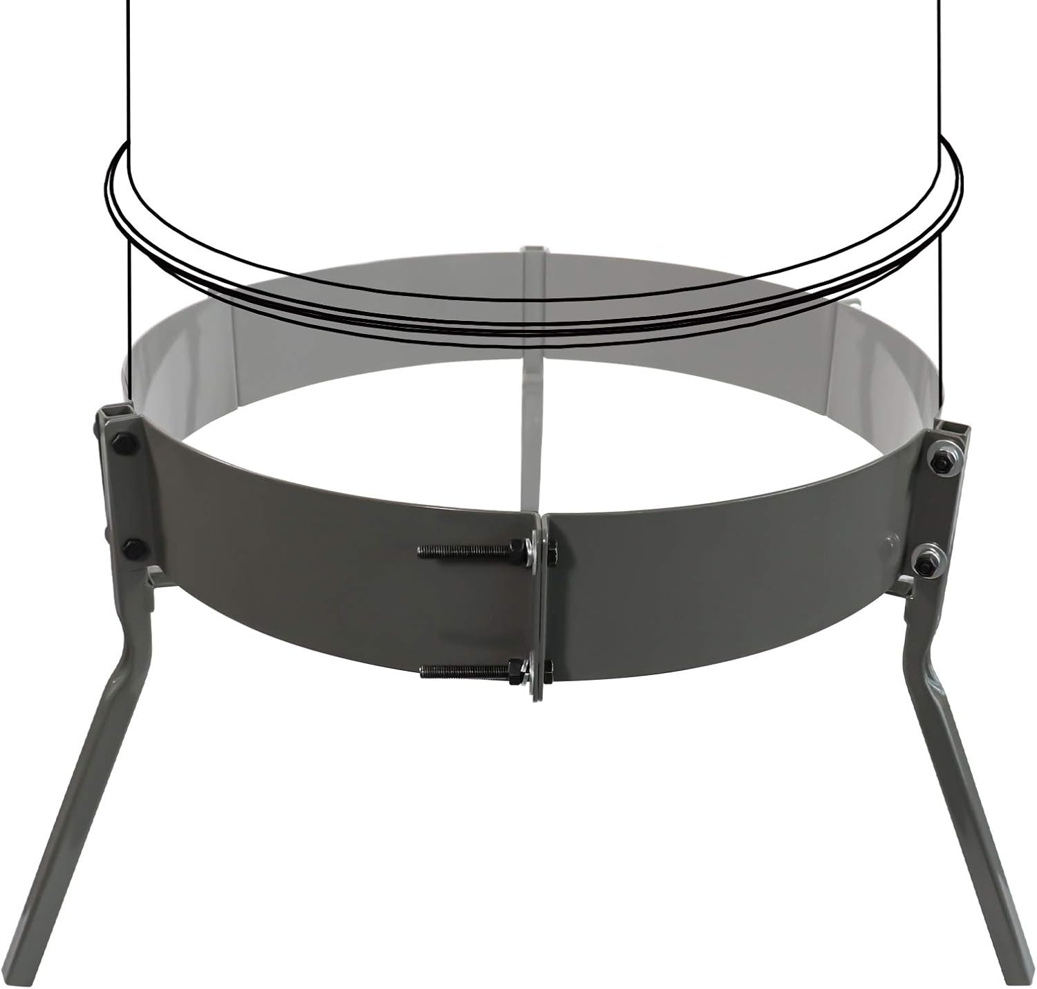 Highwild Deer Feeder 55 Gallon Barrel Band Leg Mounting Kit