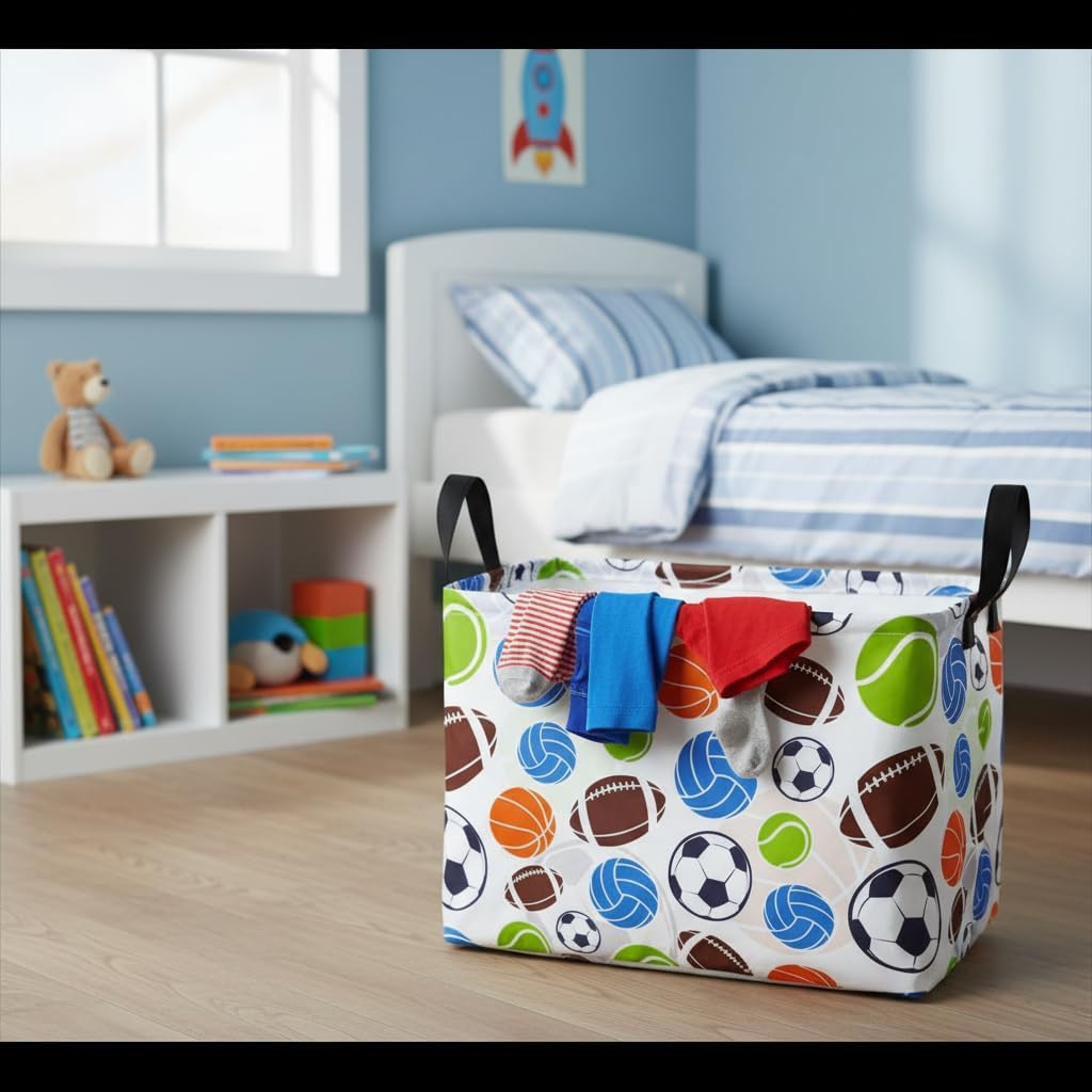 MAIZMZ Rectangular Storage Basket Collapsible Organizer Bin Waterproof Toy Box for Organizing Home/Dorm/Kitchen/Pet/Office/Closet/Shelf/Gift Baskets