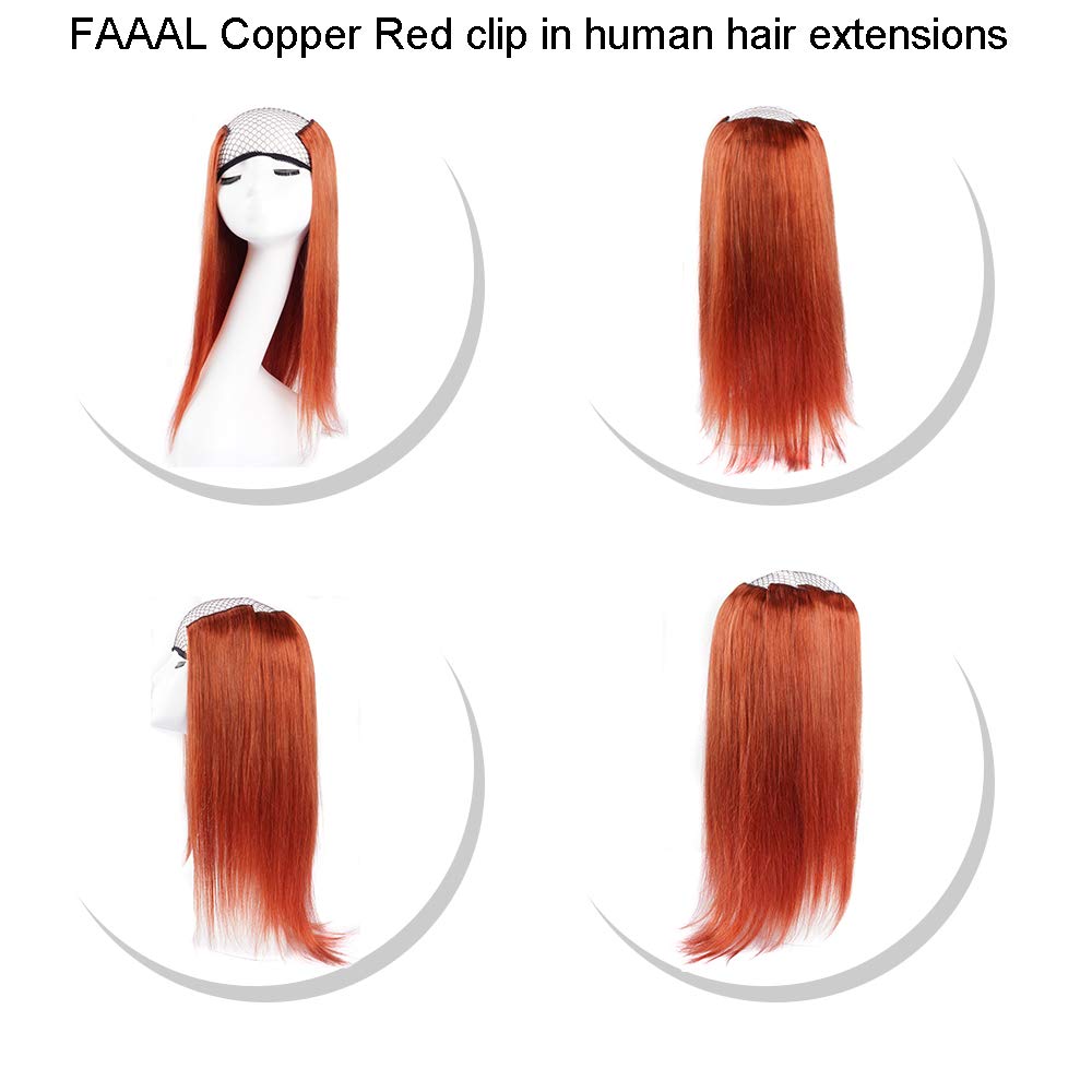 22" Clip in Human Hair Extensions Full Head 200g 10 Pieces 22 Clips Light Brown Double Weft Brazilian Real Remy Hair Extensions Thick Straight (22"