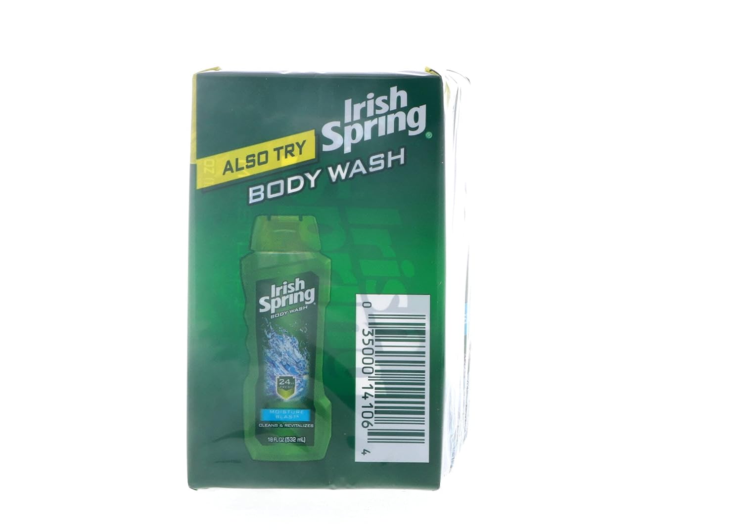 Irish Spring Deodorant Soap, Moisture Blast, 3.7 Ounce (Pack of 3)