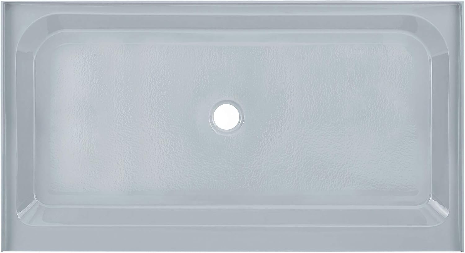 Voltaire 60" x 32" Single-Threshold, Right-Hand Drain, Shower Base in Gray