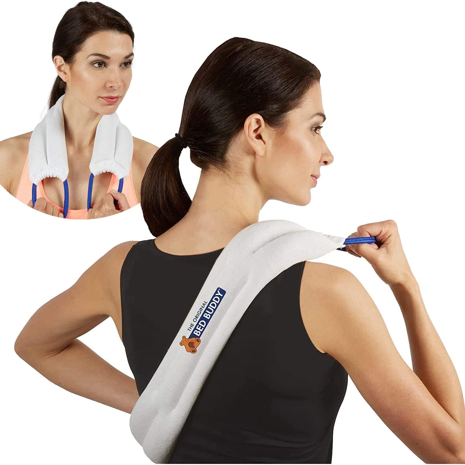 Carex Bed Buddy Heat Pad And Cooling Neck Wrap - Microwave Heating Pad For Sore Muscles - Cold Wrap Pack For Aches and Pain