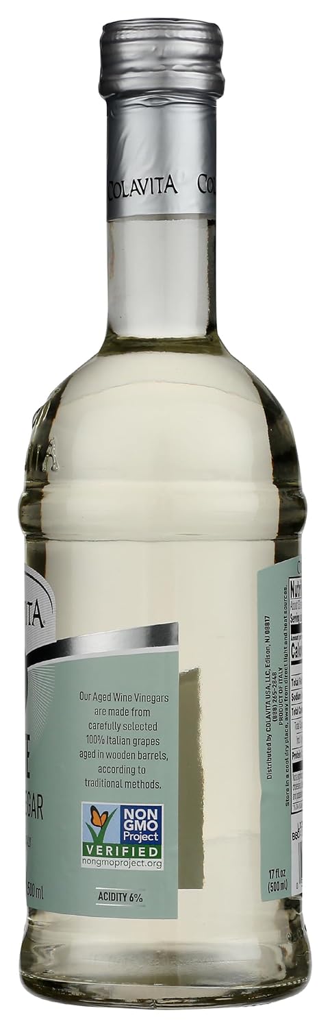 Colavita Wine Vinegar - Aged White Wine Vinegar, 17 Fl Oz