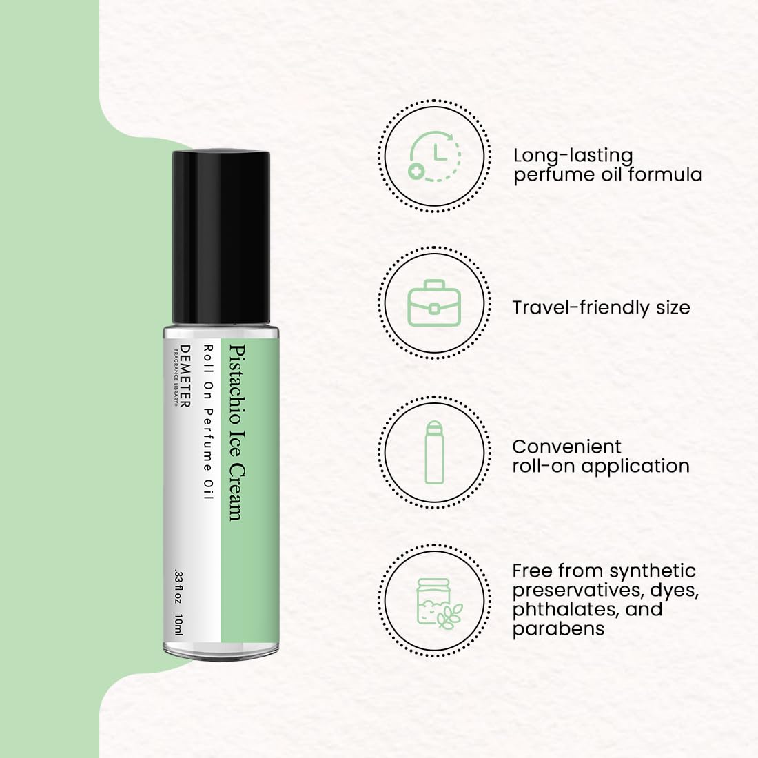 DEMETER Pistachio Ice Cream Perfume Oil Roll on - 0.33 oz.