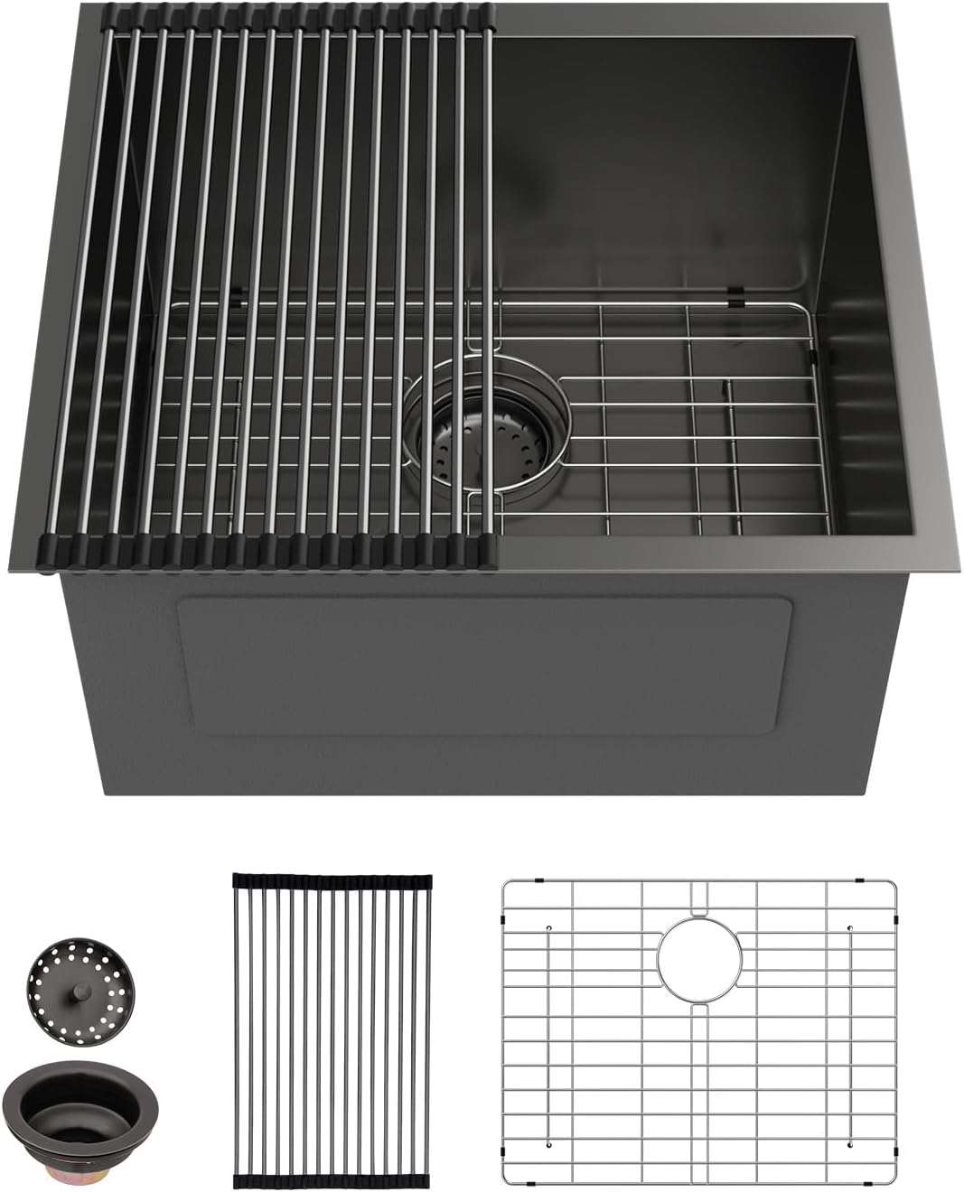 Sarlai 21 Inch Undermount Laundry Sink 21x18x12 Inch Undermount Laundry Utility Sink Deep Single Bowl 16 Gauge Stainless Steel Laundry Tub Sinks