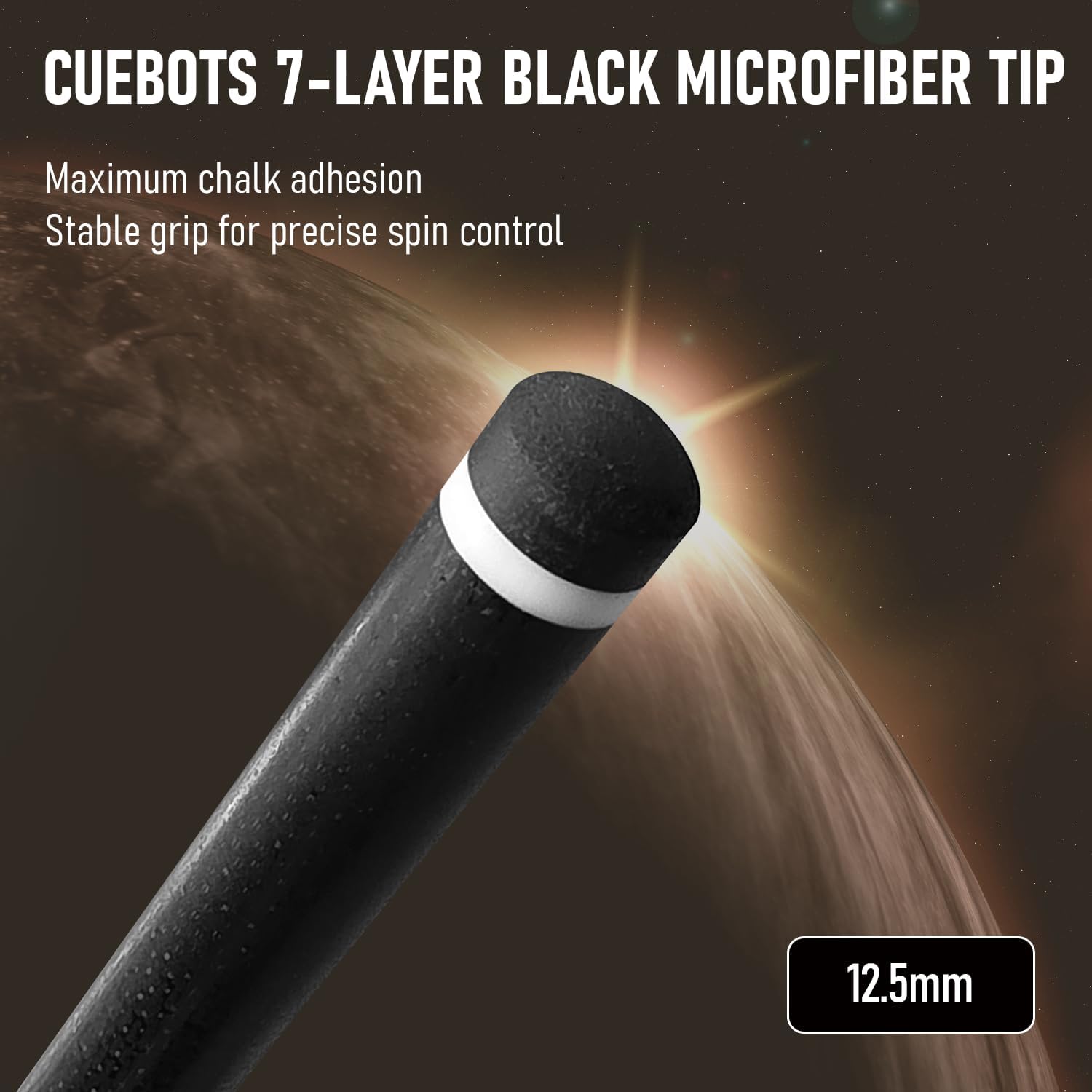CUEBOTS Glass Fiber Cue, Glass Fiber House Cue Stick, Club Cue, Cue for Beginners, Durable Uni-QR, 3/8-10, 5/16-18 Joint, Long Lasting Glassfiber Shaft, 7-Layer Microfiber Tip