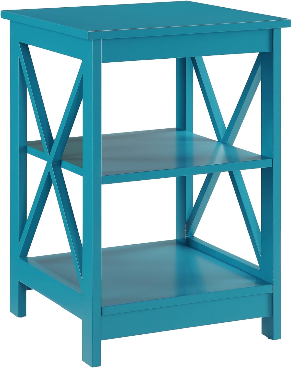 Convenience Concepts Oxford End Table 15.75" - Modern Living Room Table with Storage Shelves, Transitional Nightstand Side Table for Home Decor and Display, Espresso