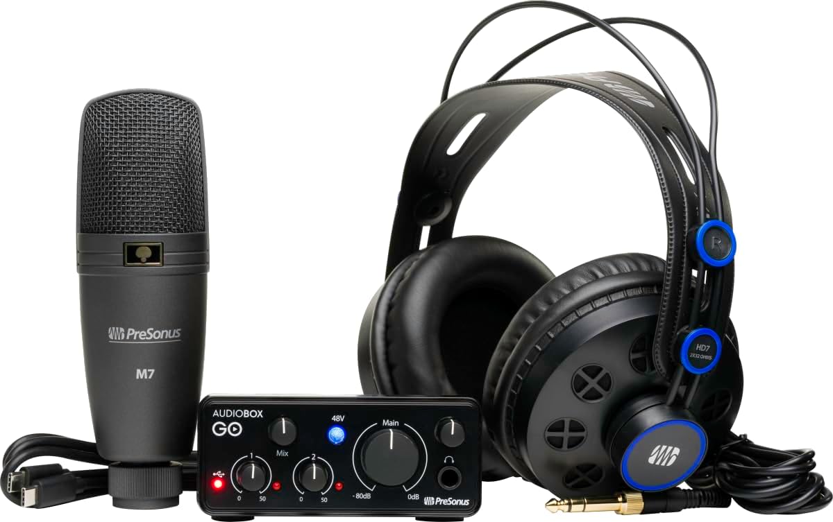 PreSonus AudioBox USB 96 25th Anniversary Studio Recording Package