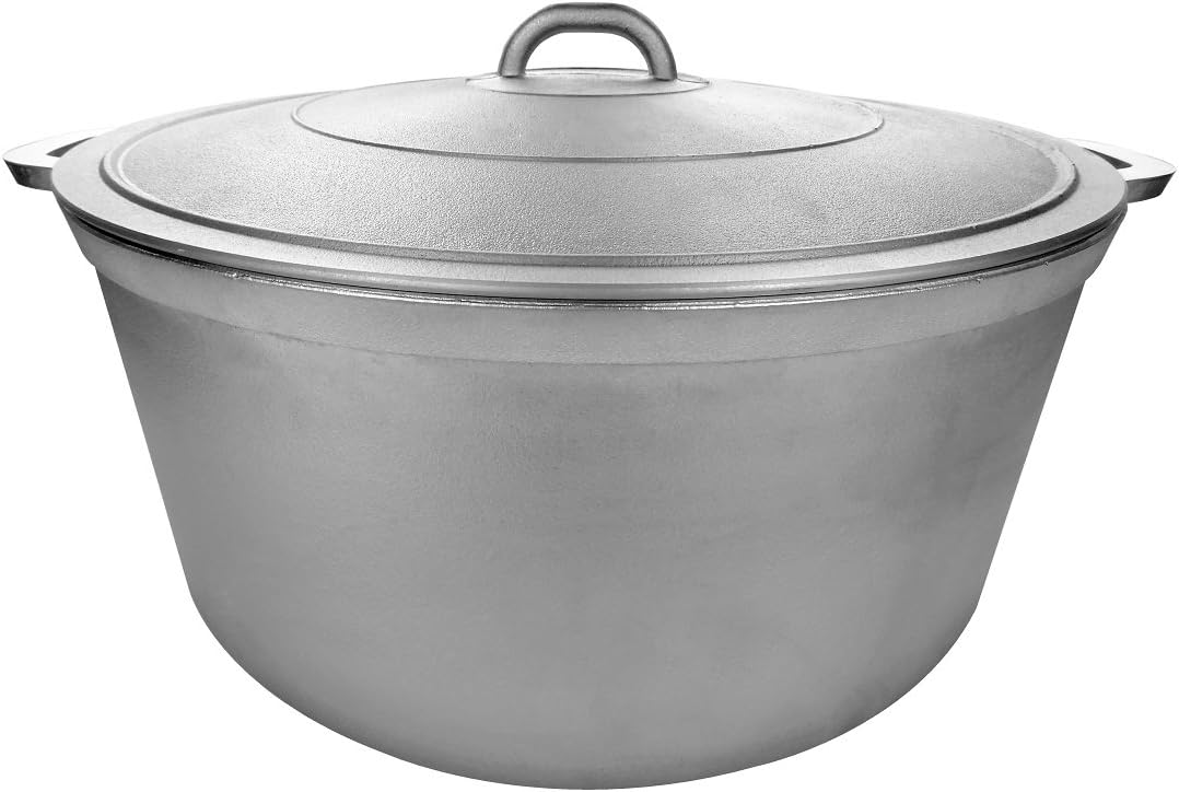 Uniware 9900 Super Quality Aluminum Caldero,Dutch Oven, 51 QT,Silver (55cm (21.7-Inch))