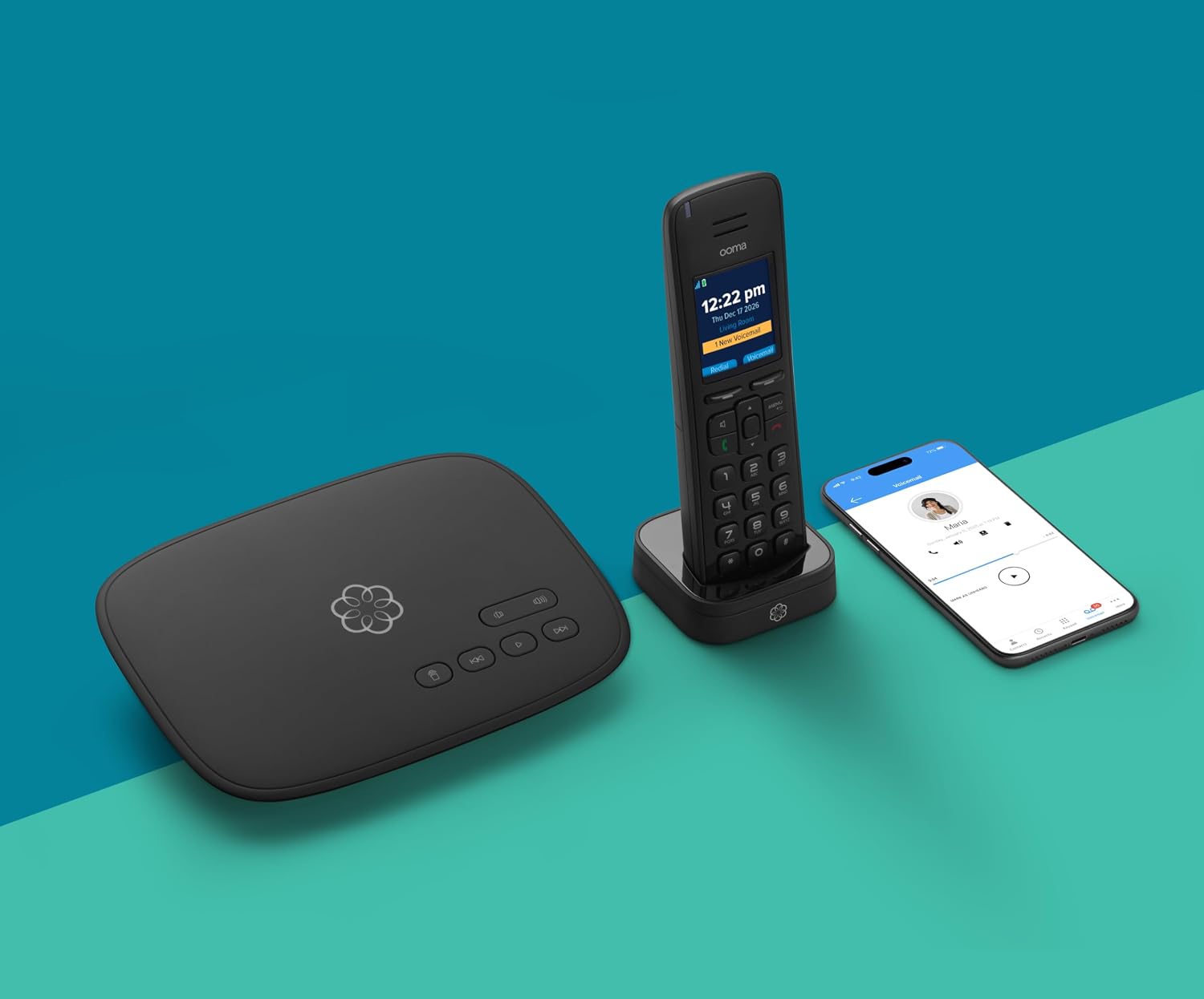 Ooma HD3 Handset Cordless with Caller-ID and HD Voice Quality. Exclusively for Ooma Telo VoIP Home Phone Service