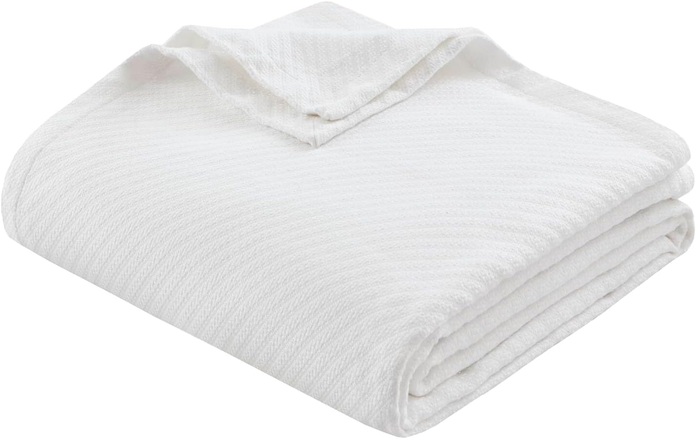 Madison Park Liquid Cotton Luxury Blanket Premium Soft Cozy 100% Ring Spun Cotton For Bed , Couch or Sofa, Full/Queen, Light Blue | Breathable Fabric for Bed or Couch, Diamond Pattern, Lightweight, OEKO-TEX Certified