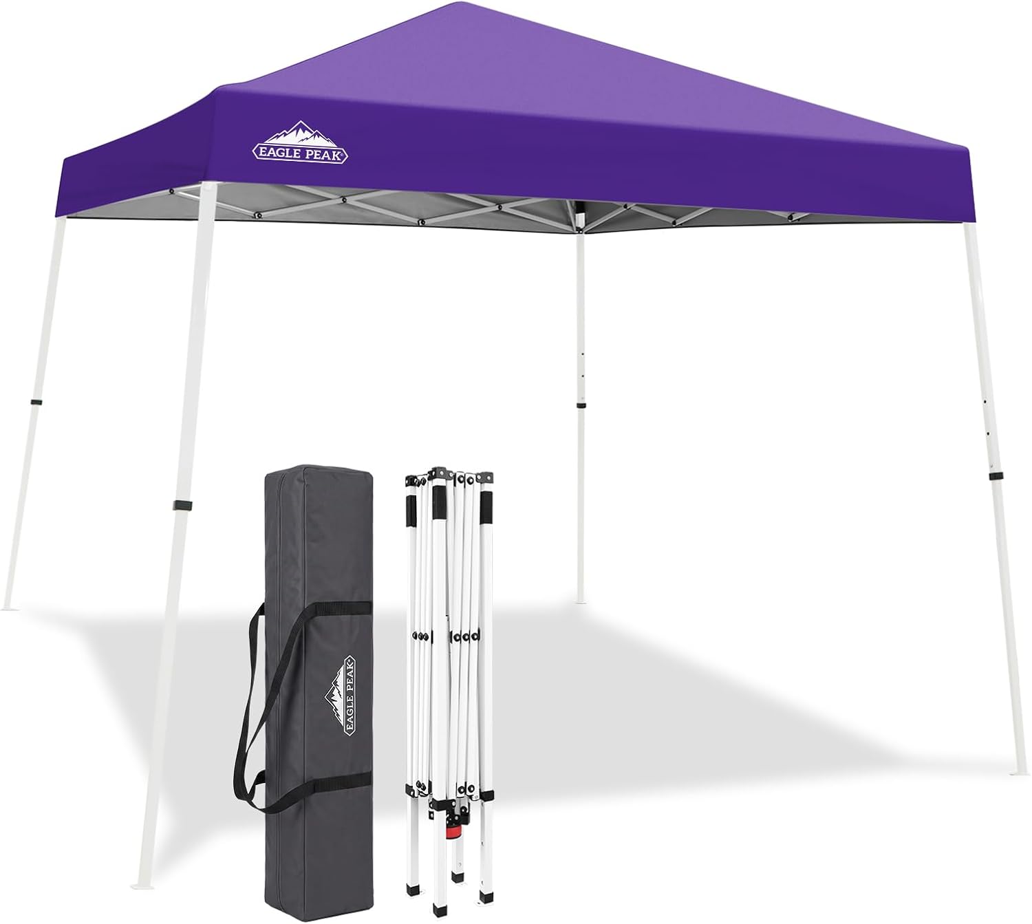 EAGLE PEAK 10x10 Slant Leg Pop Up Canopy Tent, Blue