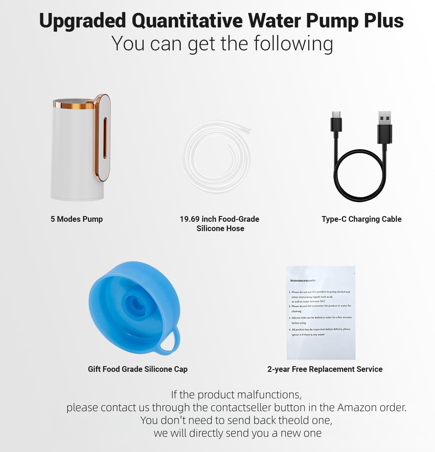 Myvision 5 Gallon Water Dispenser,Portable USB Charging Water Bottle Pump