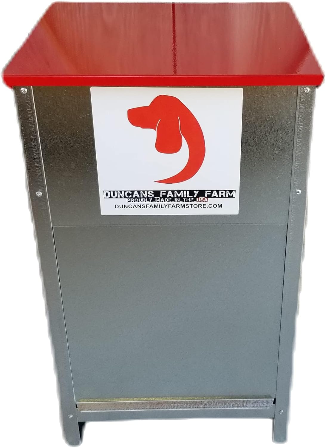 Duncan's Dog Feeder - Galvanized Metal Pet Food Station for Outdoor or Indoor Use - Automatic Gravity Self Feeding Dispenser for Small, Medium