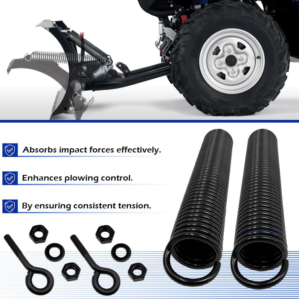 10.82" WARN 71494 Powersports ATV Heavy Duty Snow Plow Trip Spring, Black Compatible with WARN Plow Blades