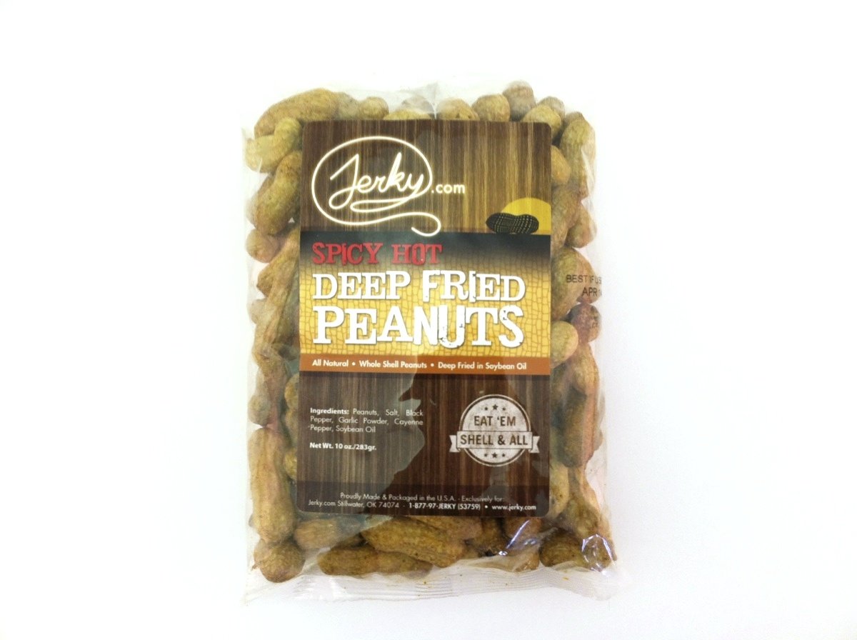 Jerky.com Deep Fried Spicy Hot Peanuts in Shell 3 Pack - Bold & Savory Peanuts - Roasted Spicy Peanuts in Shell for Human - USA Grown, Ultimate Spicy Gourmet Gift Peanuts (30oz Total)